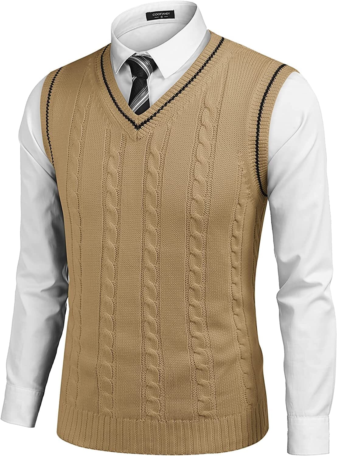 Julian – V-Neck Sleeveless Knitted Pullover Vest Sweater