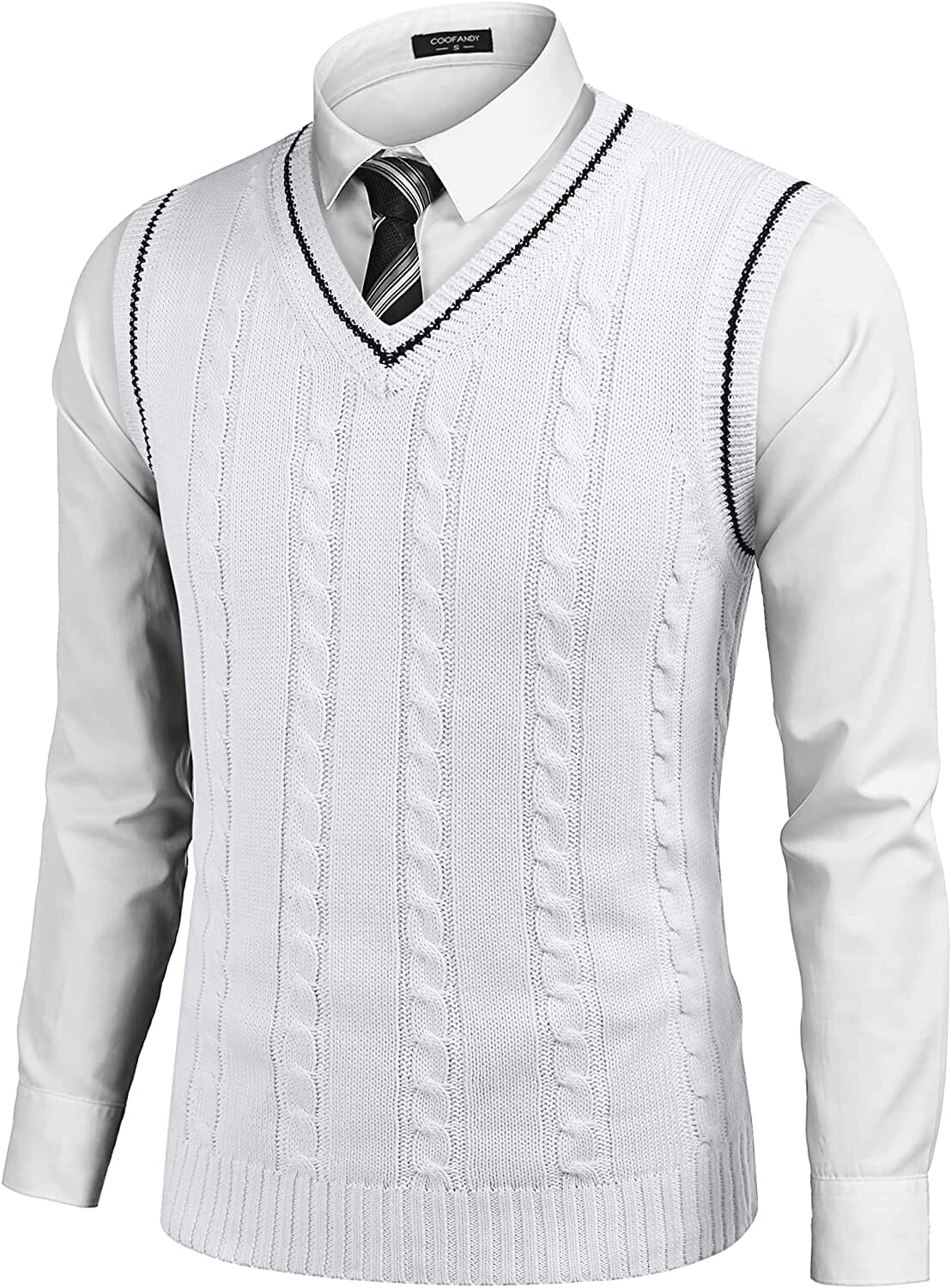 Julian – V-Neck Sleeveless Knitted Pullover Vest Sweater