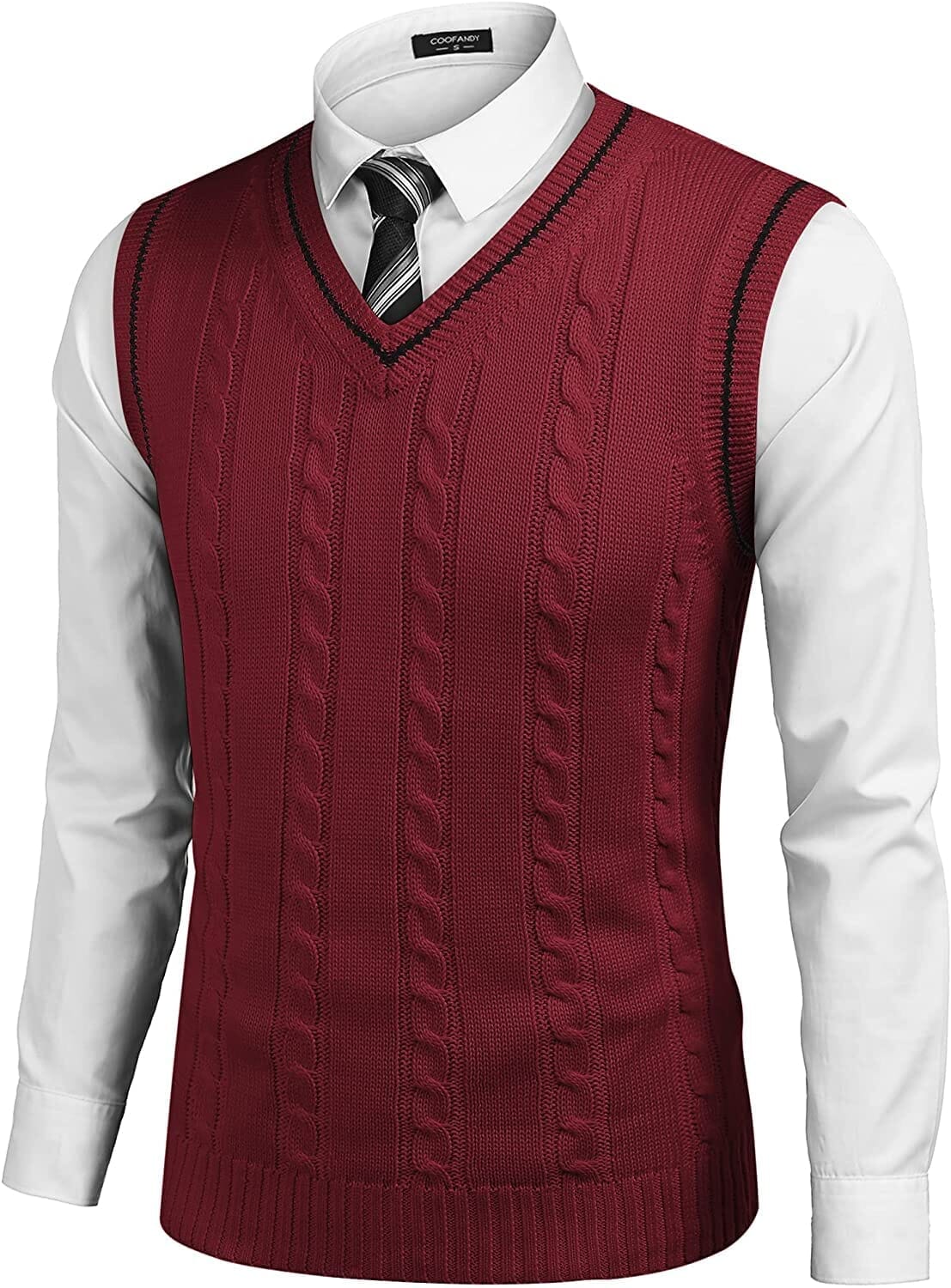 Julian – V-Neck Sleeveless Knitted Pullover Vest Sweater