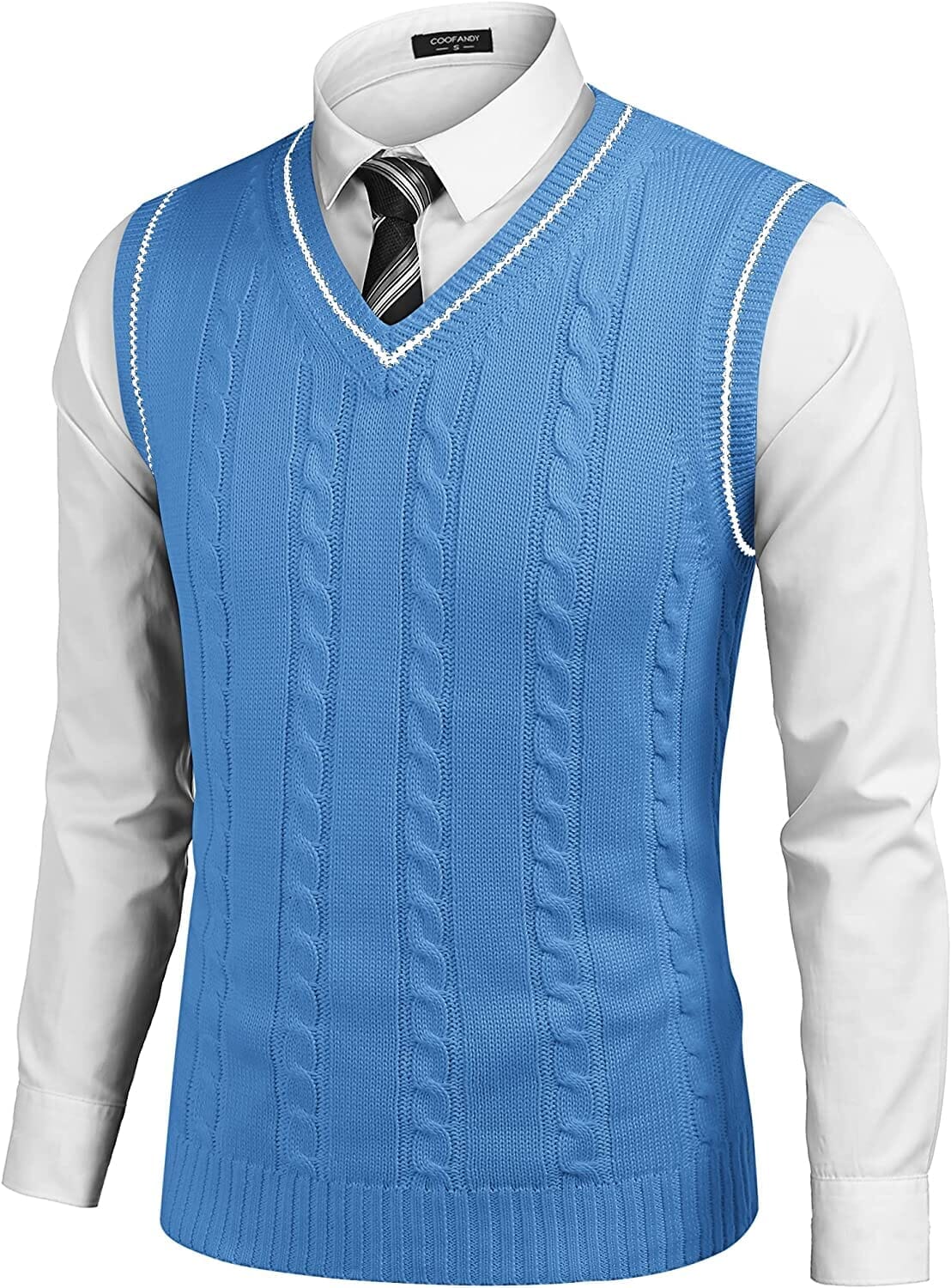 Julian – V-Neck Sleeveless Knitted Pullover Vest Sweater