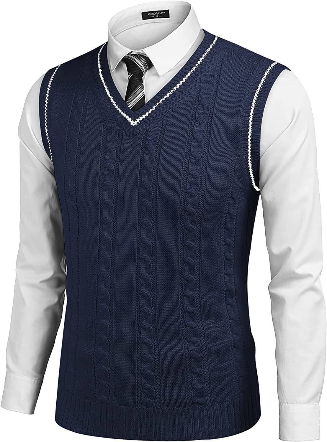 Julian – V-Neck Sleeveless Knitted Pullover Vest Sweater