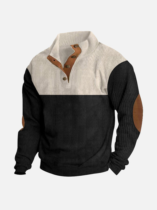 Miles – Colorblock Henley Pullover Sweater
